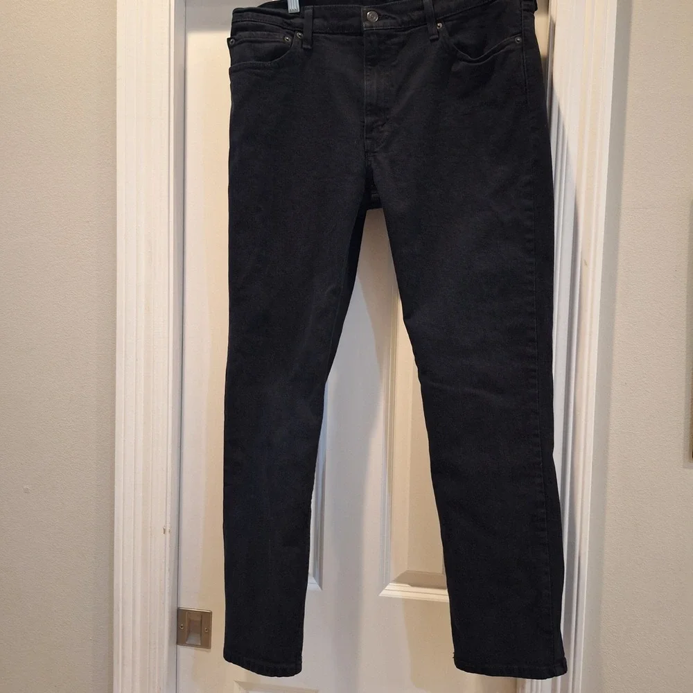 Levi's 511 Slim Fit Jeans Mens 36x30 Black Denim WaterLess Stretch Casual Pants